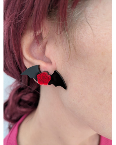 Pendientes Murciélago Rosa