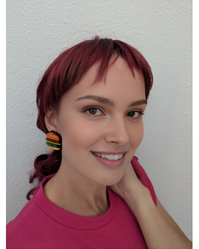 Pendientes Pixelados Burger