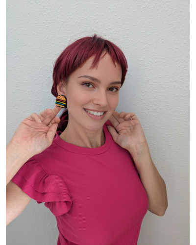 Pendientes Pixelados Burger