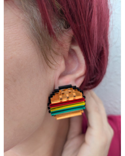 Pendientes Pixelados Burger