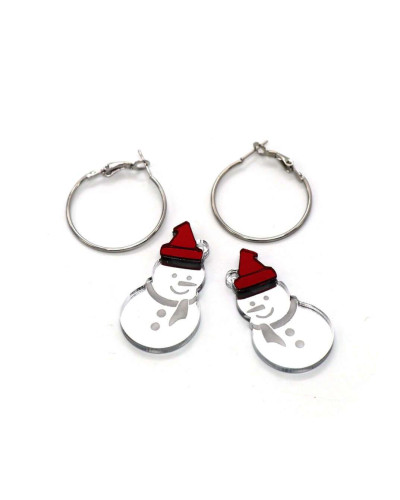 Pendientes Muñeco Nieve