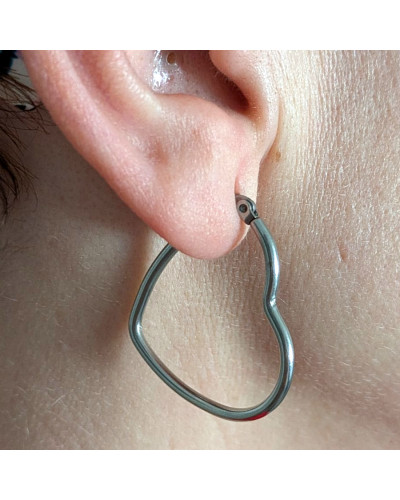 Pendientes Aro Corazón