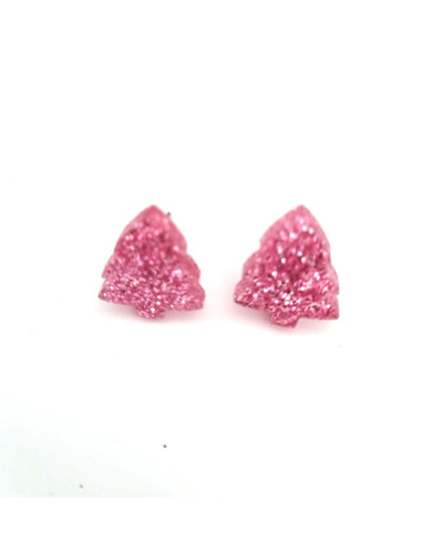 Pendientes Mini Árbol Navidad Rosa