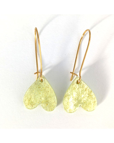 Pendientes Corazón Verde