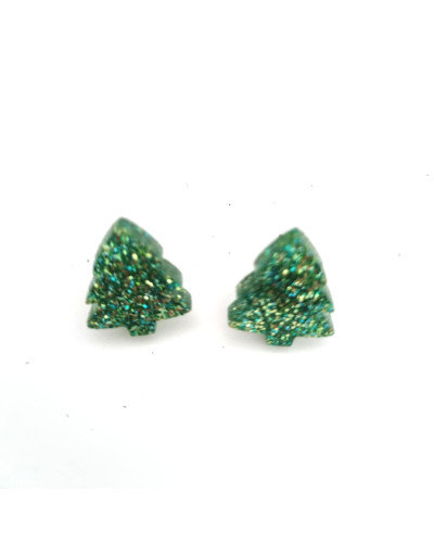 Pendientes Mini Árbol Navidad Verde