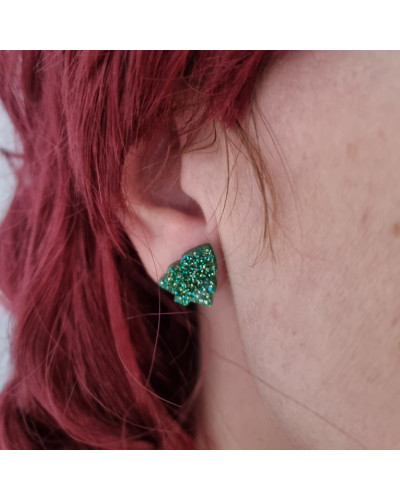 Pendientes Mini Árbol Navidad Verde