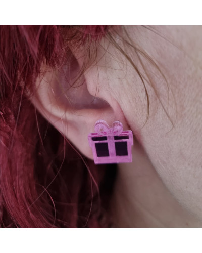 Pendientes Mini Regalo Rosa