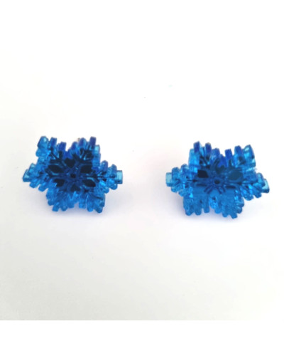Pendientes Copo Nieve Azul