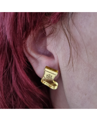 Pendientes Bota Dorado