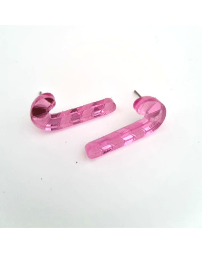 Pendientes Bastón Rosa