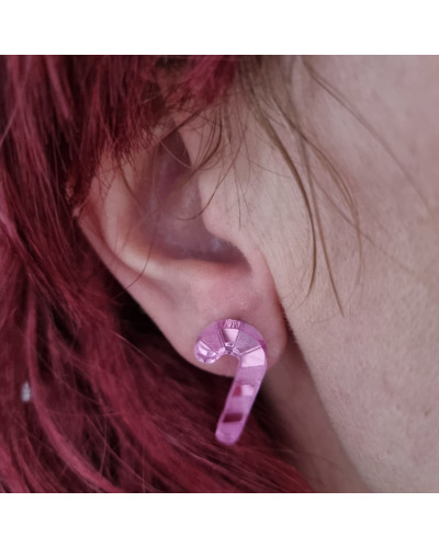 Pendientes Bastón Rosa