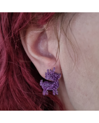Pendientes Reno Malva