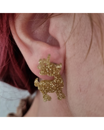 Pendientes Reno Dorado