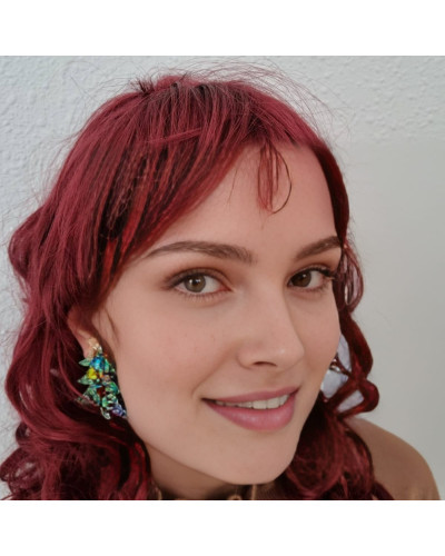 Pendientes Árbol Navidad con Bolitas