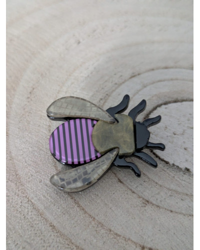 Broche Abeja Rosa