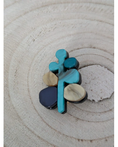 Broche Eucalipto