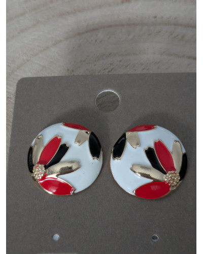 Pendientes Flores Esmaltadas