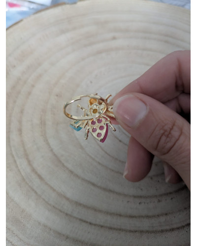 Anillo Insecto Volador Multicolor