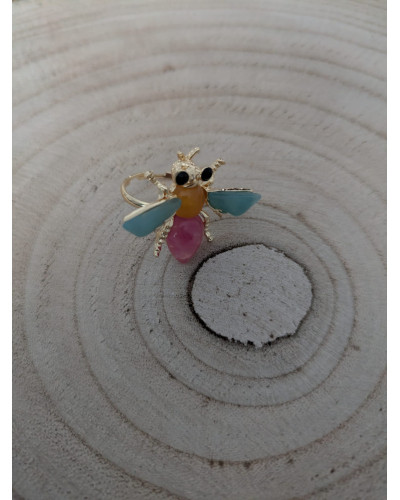 Anillo Insecto Volador Multicolor