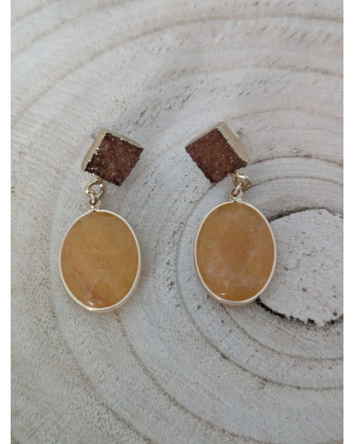 Pendientes Colgante Piedra