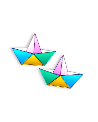 Pendientes Velero De Papel
