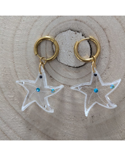Pendientes Estrellas Transparentes