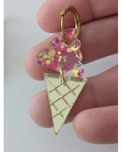 Pendientes Helado Gominola Dorados