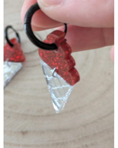 Pendientes Helado Gominola Rojos