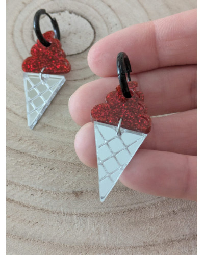 Pendientes Helado Gominola Rojos
