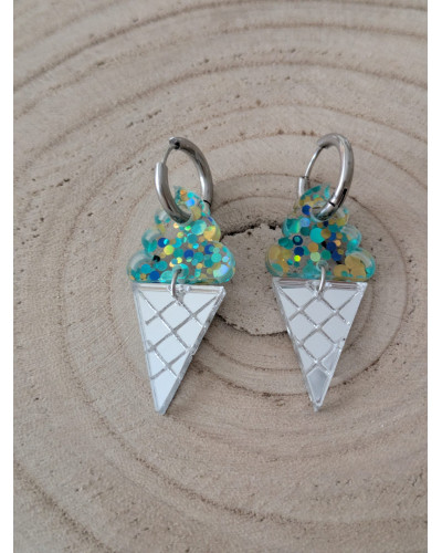 Pendientes Helado Gominola Turquesa