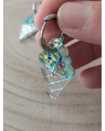Pendientes Helado Gominola Turquesa