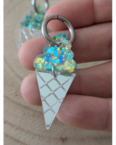 Pendientes Helado Gominola Turquesa