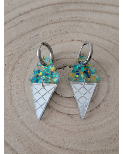 Pendientes Helado Gominola Turquesa