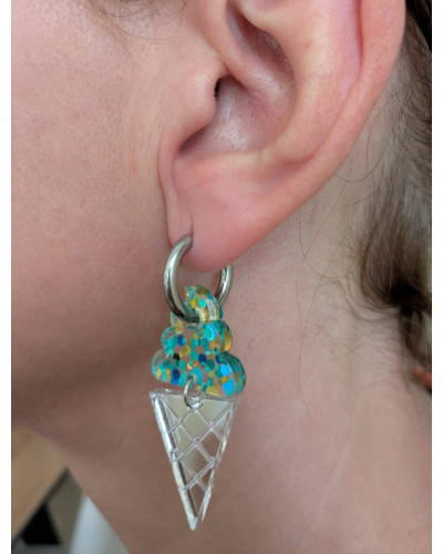 Pendientes Helado Gominola Turquesa