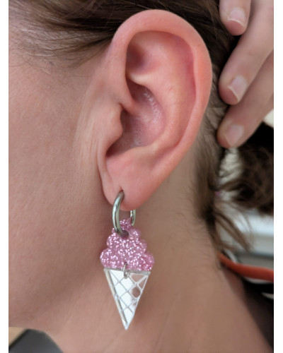 Pendientes Helado Gominola Rosa