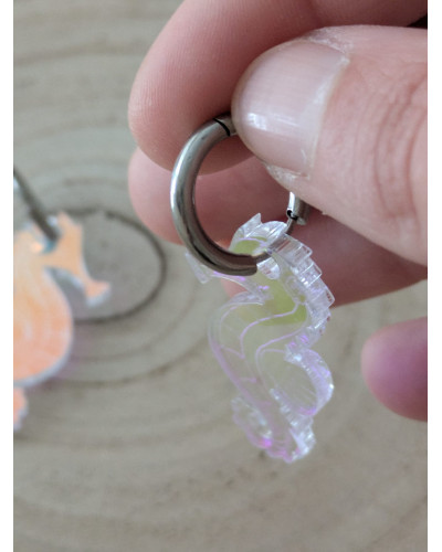 Pendientes Caballito de Mar Transparentes