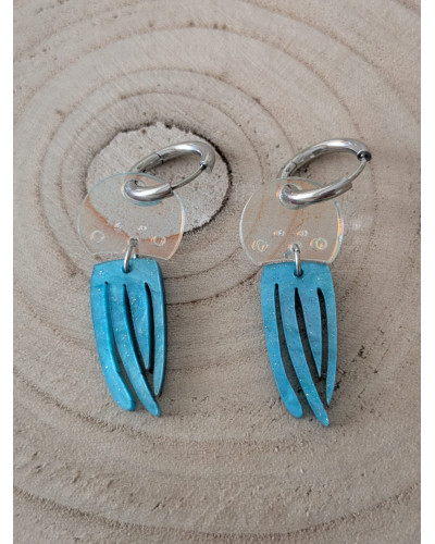 Pendientes Medusa Aqua