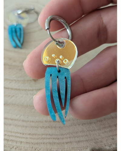 Pendientes Medusa Aqua