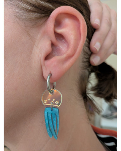 Pendientes Medusa Aqua