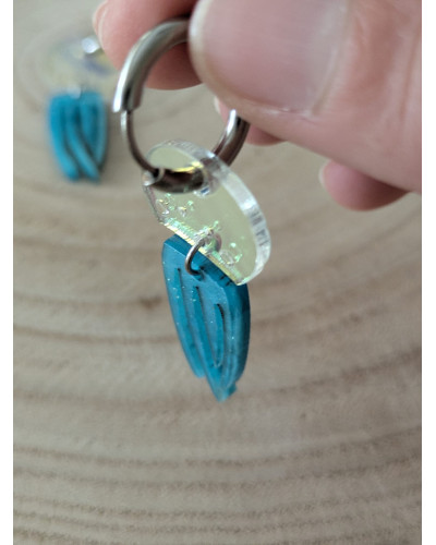 Pendientes Medusa Aqua