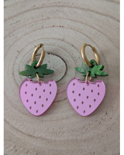 Pendientes Fresa