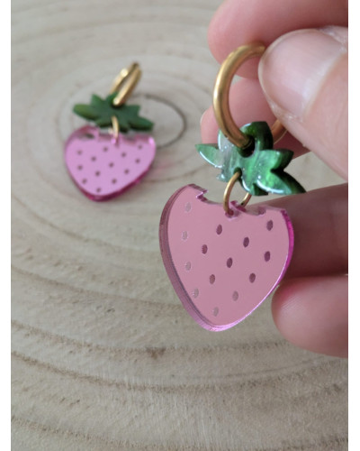 Pendientes Fresa