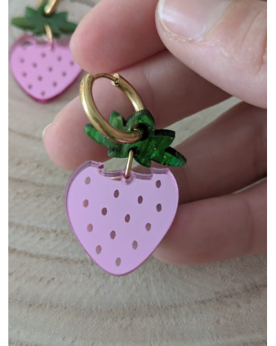 Pendientes Fresa
