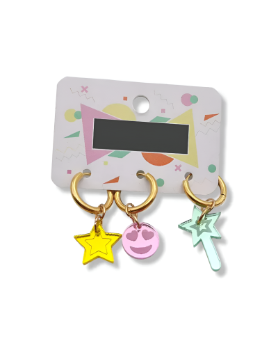 Pendientes Estrella, Rostro, Barita