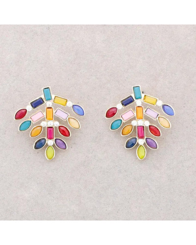 Pendientes Ramita Metal Multicolor
