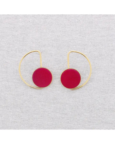 Pendientes Forma Geométrica Piedra