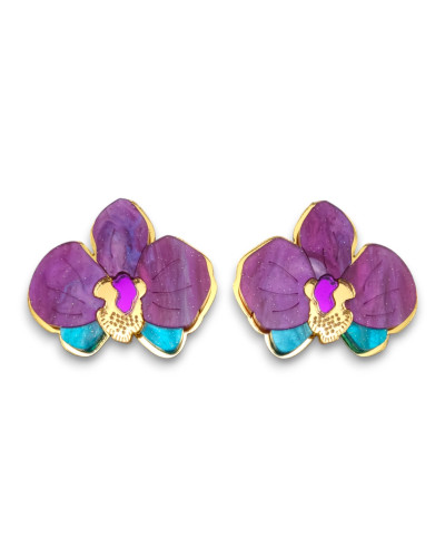 Pendientes Orquídea