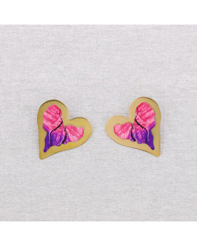 Pendientes Acuarela Corazón