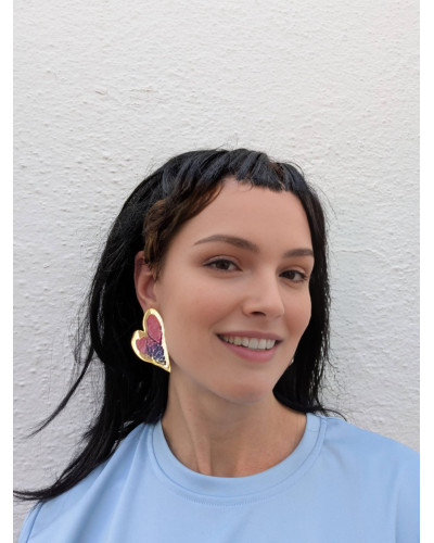 Pendientes Acuarela Corazón