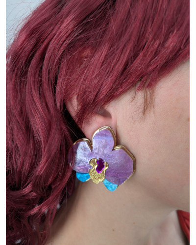 Pendientes Orquídea